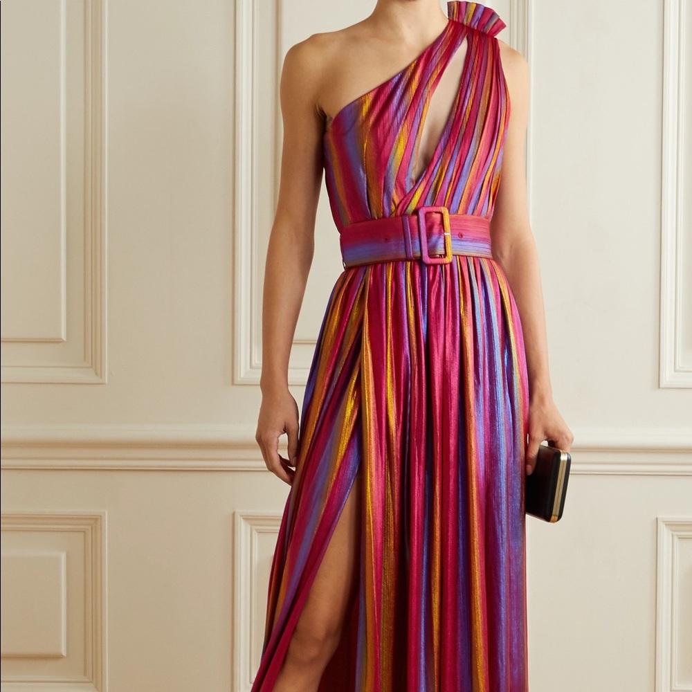RETROFÊTE
Andrea one-shoulder belted maxi dress
